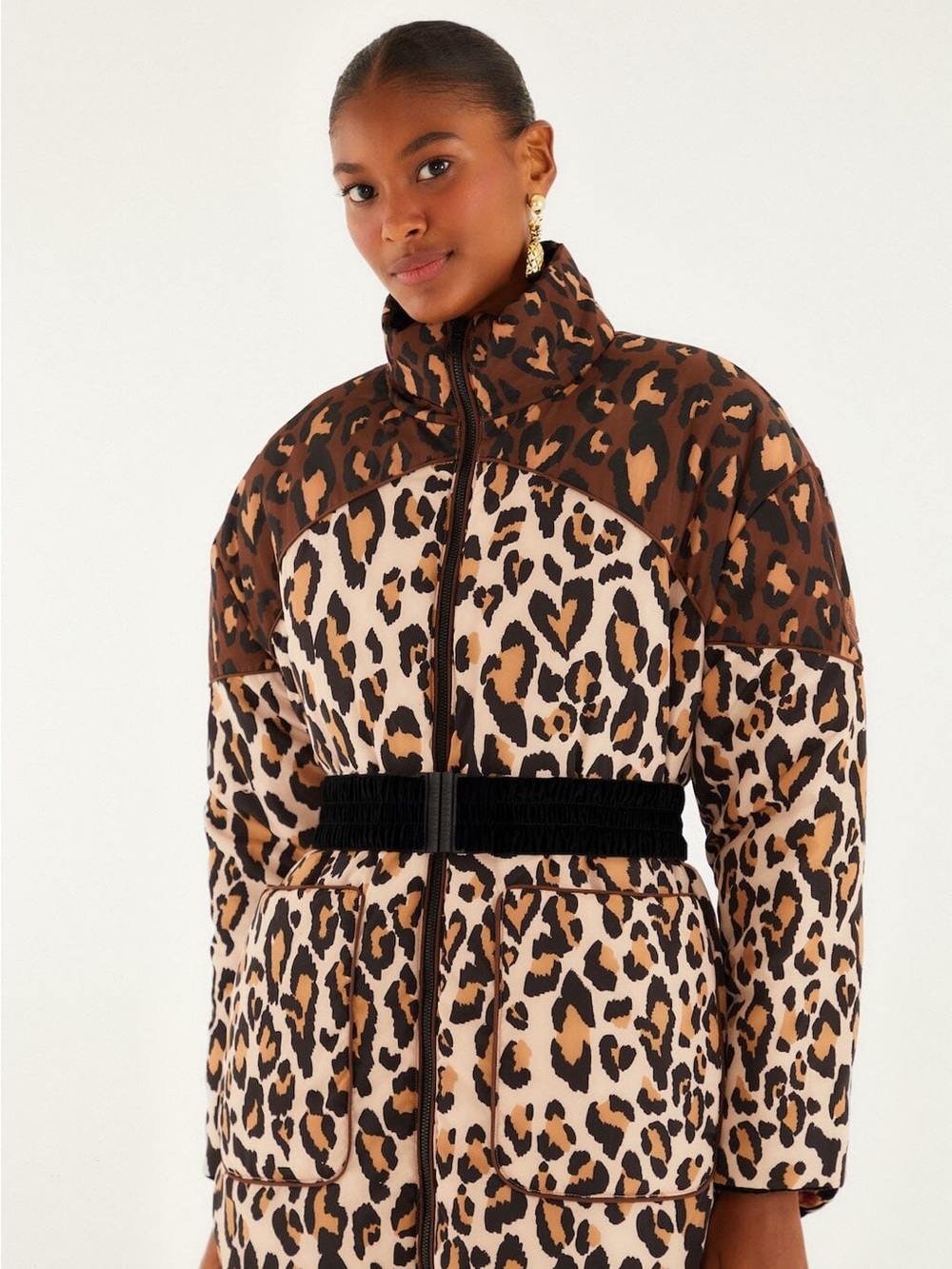 Farm Rio Black Marvelous Garden Puffer Jacket - Picture 5 of 8